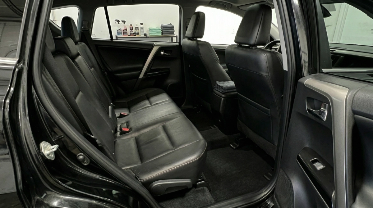 After detailing — clean interior